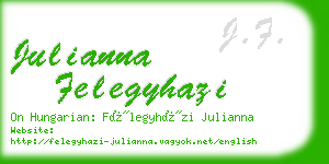 julianna felegyhazi business card